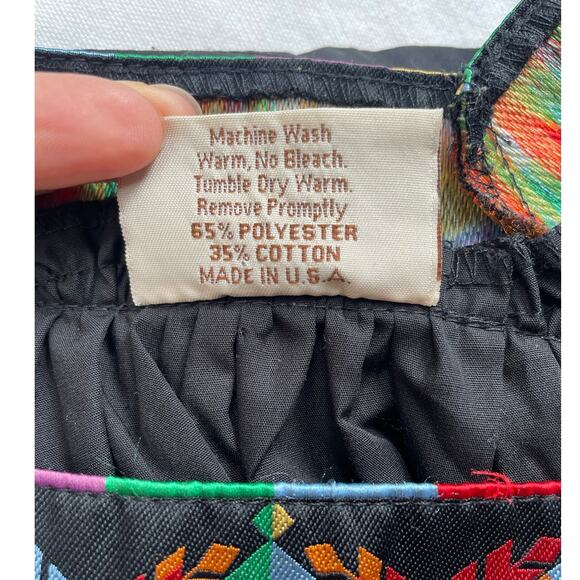 Vintage Henderson's Black Puff Sleeve V-Neck Peasant Top Size Small - Picture 7 of 9